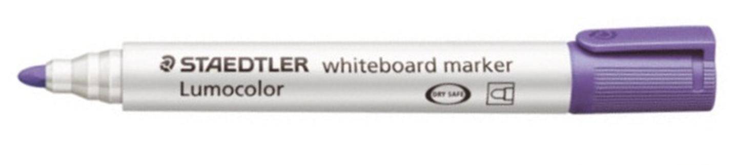 Stadtleler Lumocolor 351 White Slate Marker - Tunning Round - 2 mm Stite - Capuchon con clip - Violet Color-0