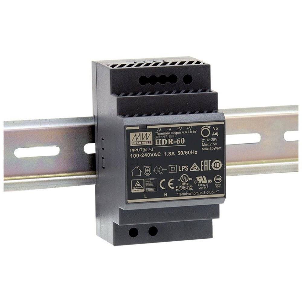 Mean Well - HDR-60-12 - 60Watt 5 V-0