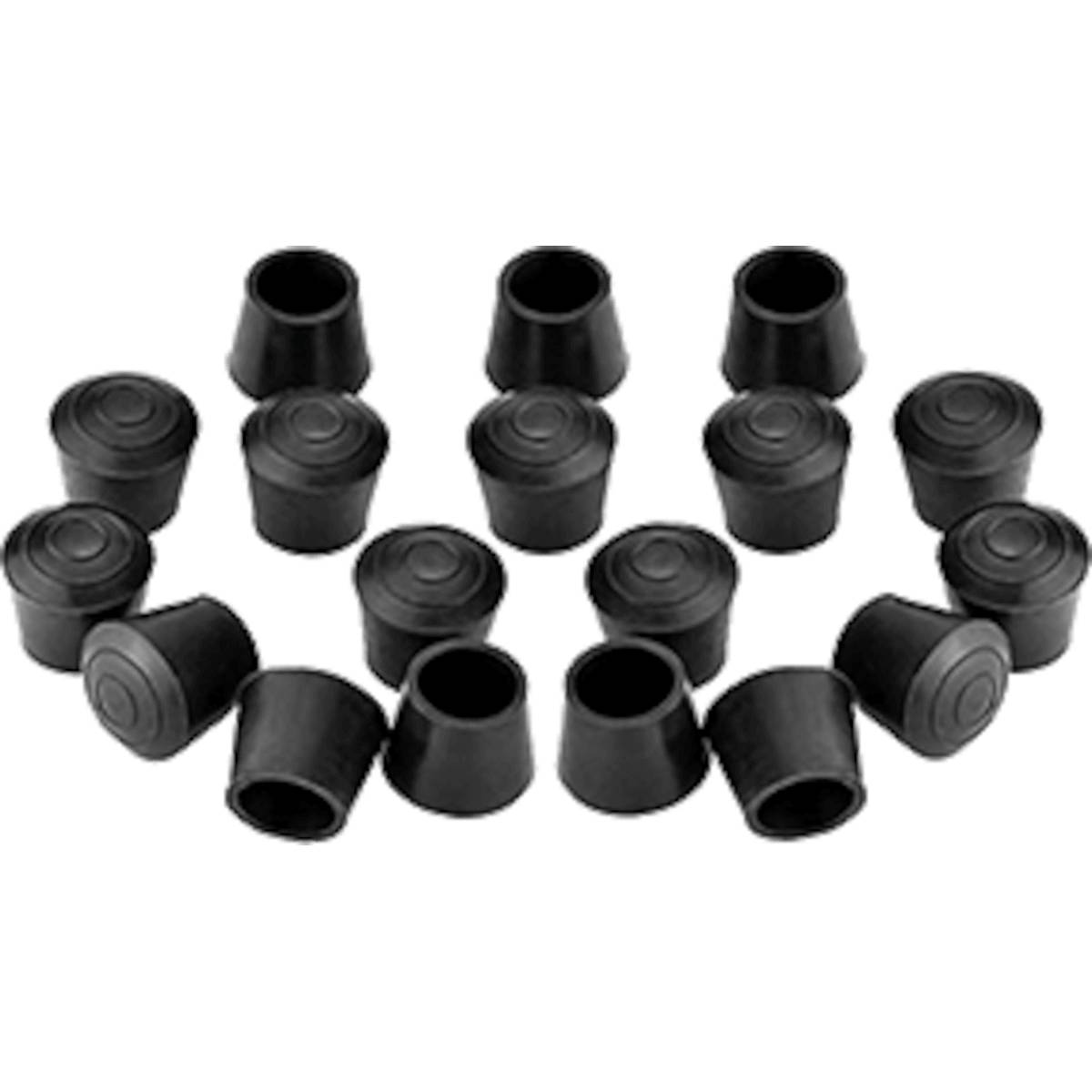 Puntali calzanti per tubi a sezione tonda - in PVC neri.-0