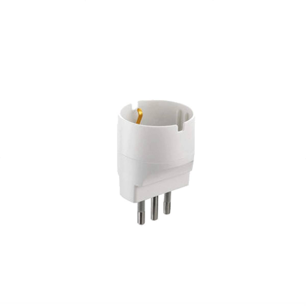 Adattatore spina S11 (piccola) e presa Schuko 10A - Adattatore presa schuko 2 poli + terra 10A.-0