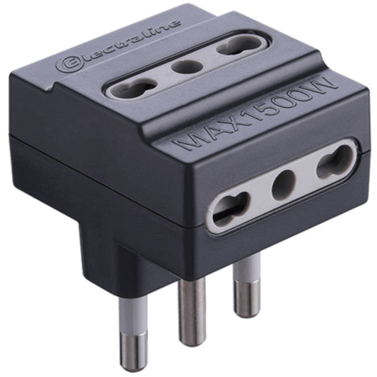 Adattatore triplo spina S17 (grande) e 3 prese 16A bipasso - Adattatore triplo con 3 prese 2 poli + terra-1