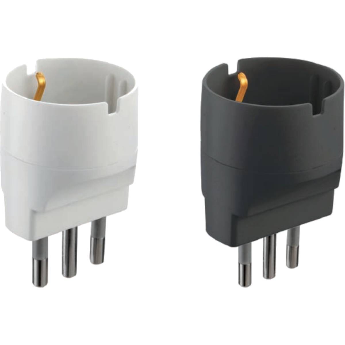 Adattatore spina S17 (grande) e presa Schuko 16A - Adattatore presa schuko 2 poli + terra 16A.-0