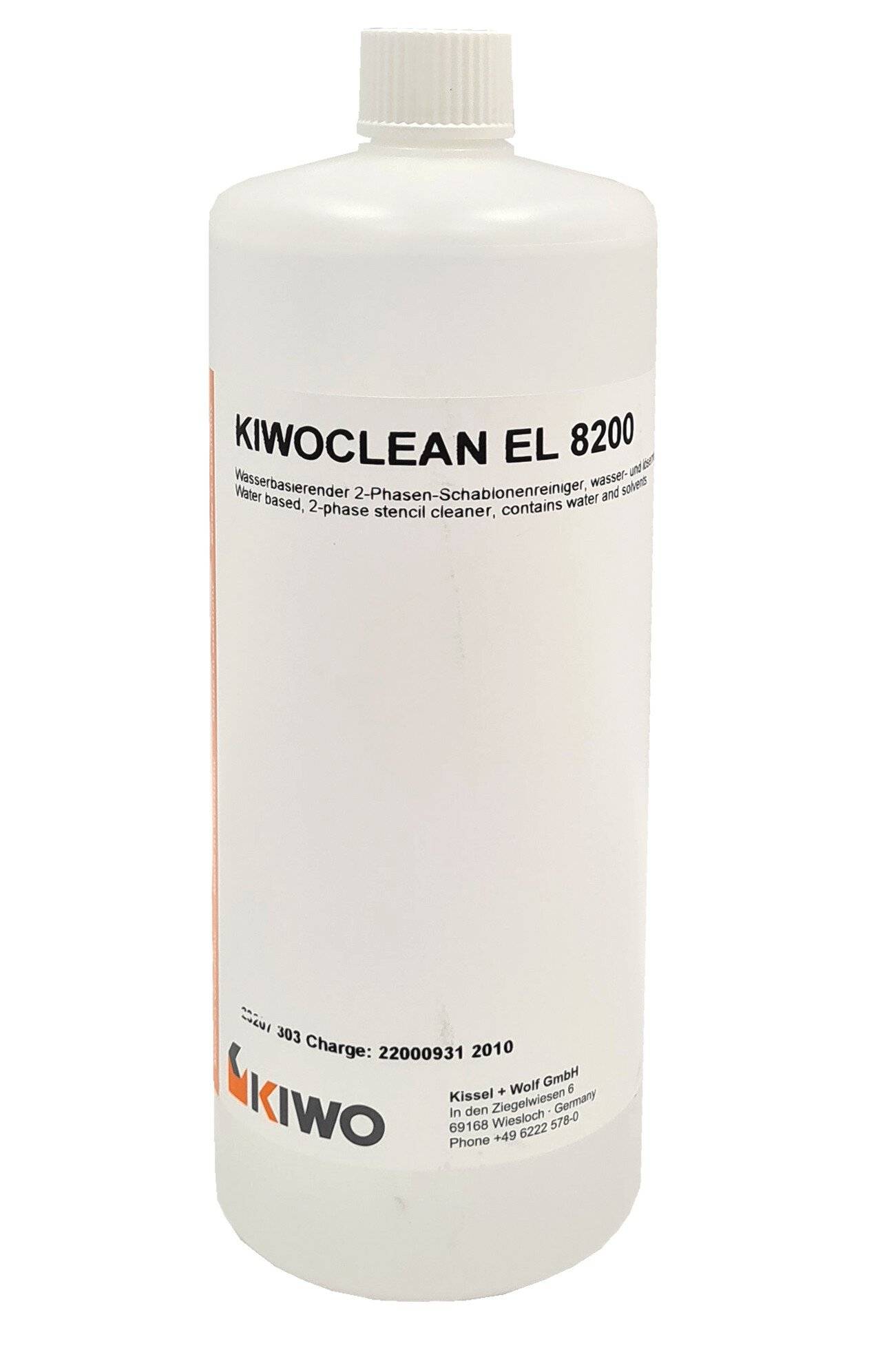 KIWOCLEAN EL 8200 pulitore bifasico, stencil metallici, impronte errate, flacone da 1 l-0