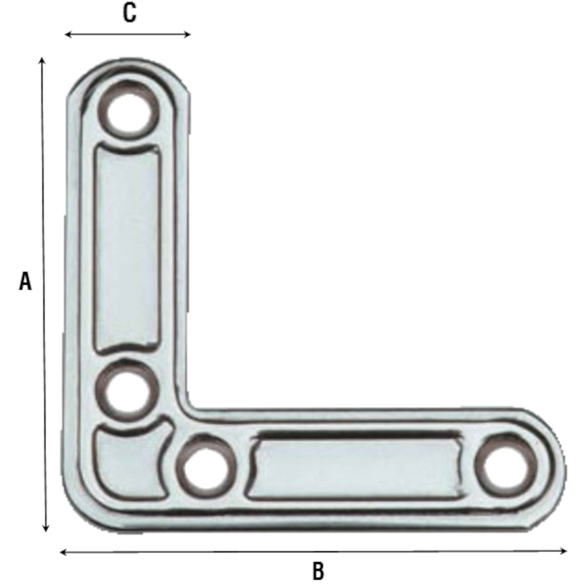 Angoli rinforzo tipo leggeri - Lastrine a squadra. Spessore 2,3 mm.-1