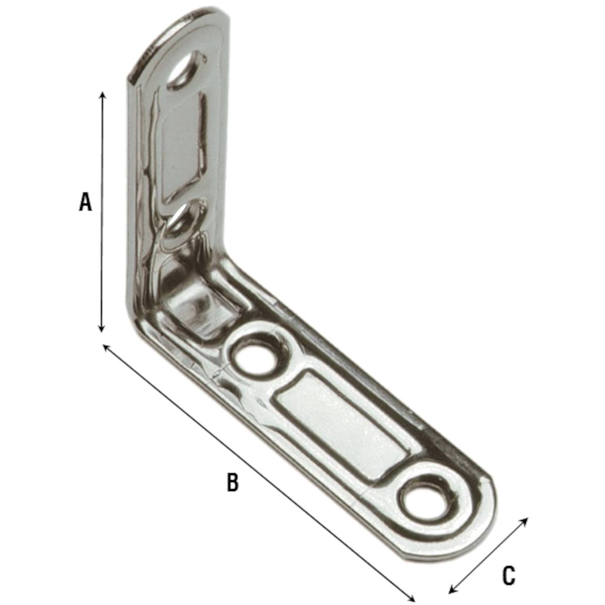 Lastrine stampate ad angolo - 4 fori. Spessore 2,3 mm.-1