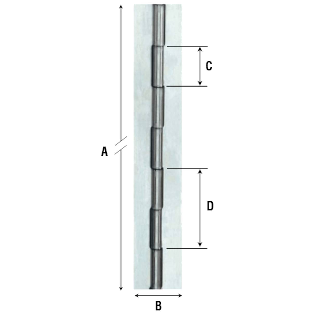 Cerniere a metraggio pesanti - Da carrozzeria. Perno � 6 mm.-0