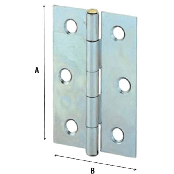 Cerniere semiquadre - Perno fisso.