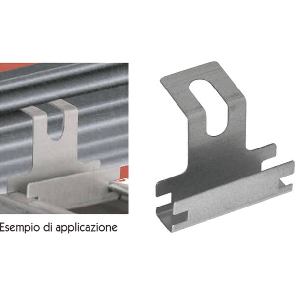Ganci ortogonali con bordo arrotondato - in acciaio zincato