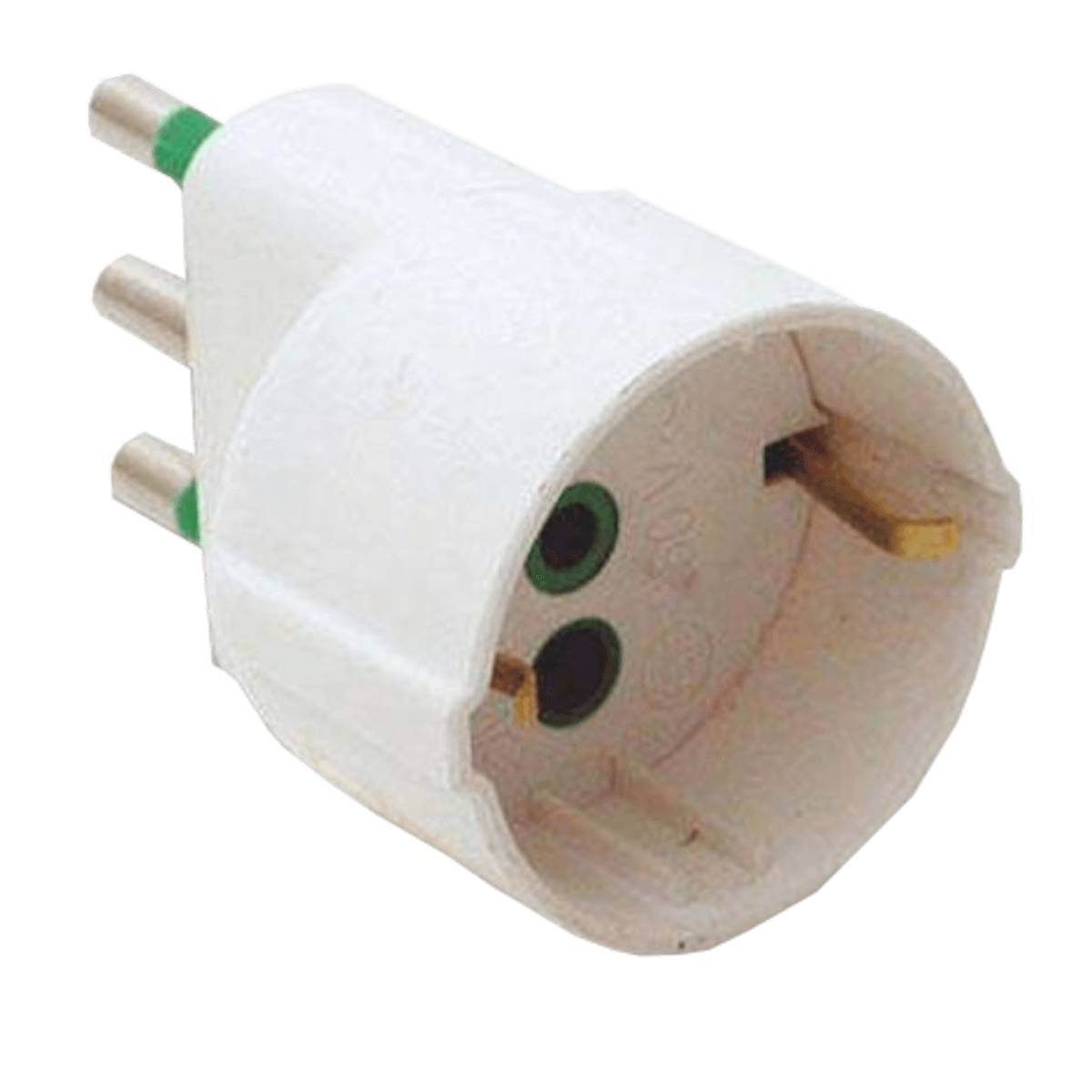 Adattatore spina S11 (piccola) in presa schuko 10A - bianco o nero-0