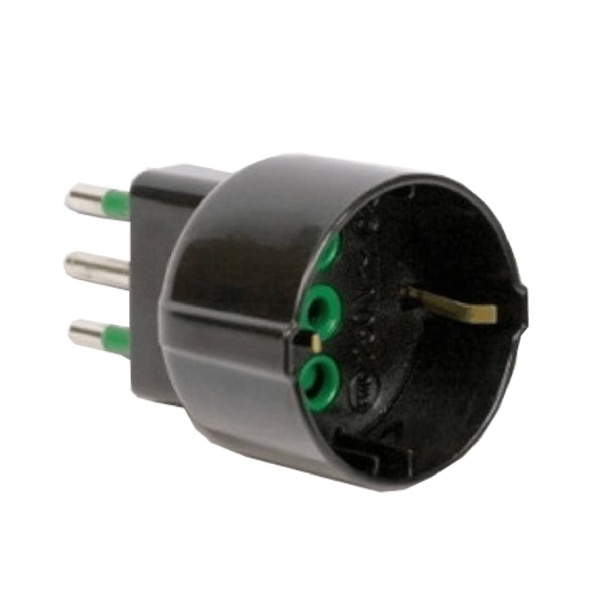 Adattatore spina S11 (piccola) in presa schuko 10A - bianco o nero-1