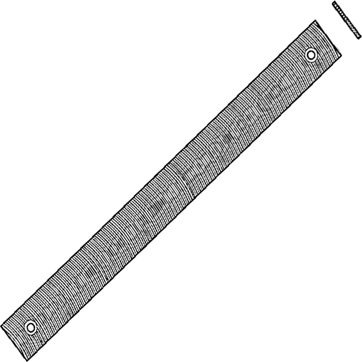 Foglio fresato LF507 piatto dente curvo - taglio mezzodolce-0