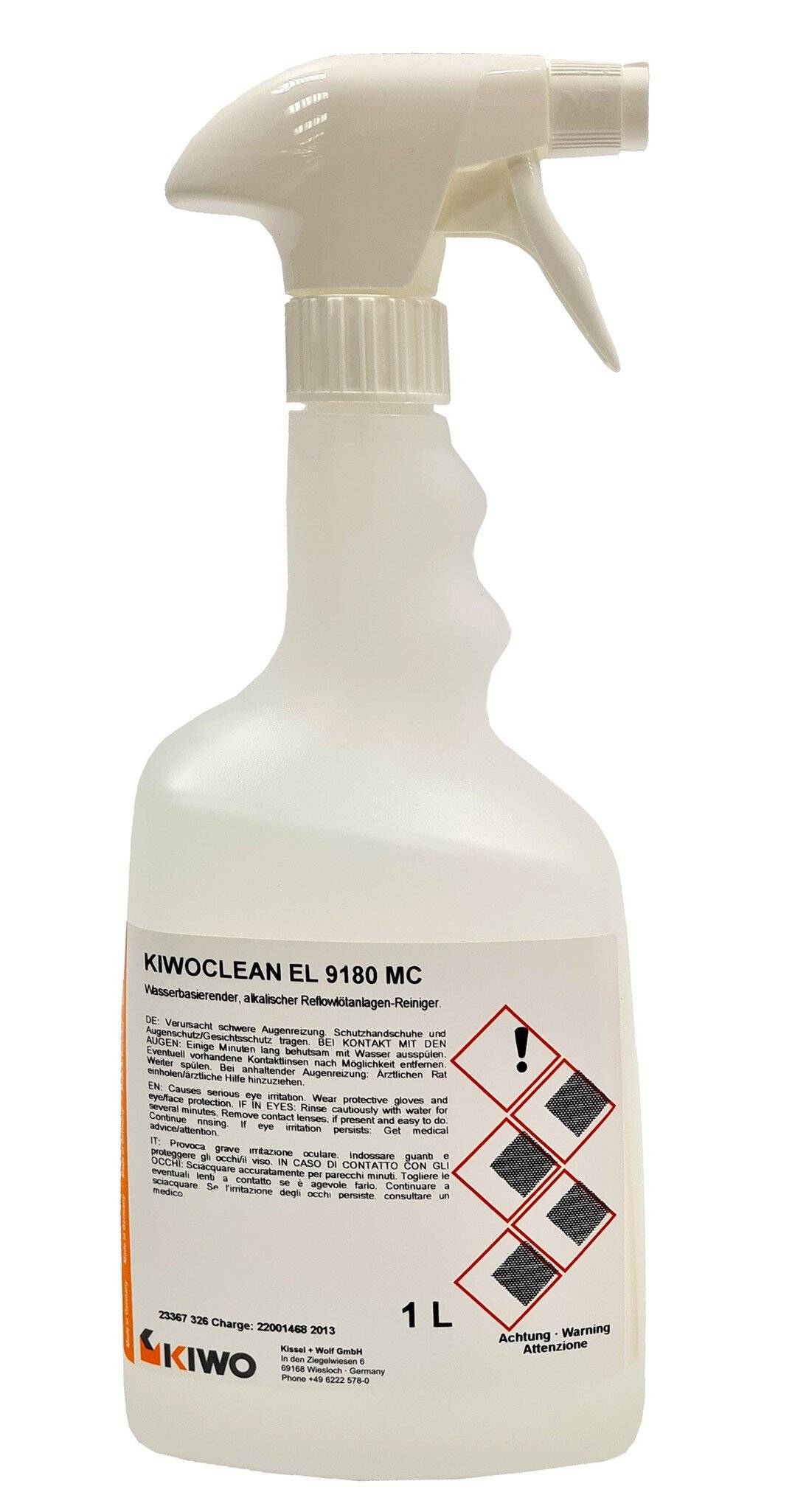 KIWOCLEAN EL 9180 MC flacone spray, detergente per forni a rifusione 12 fl.-0