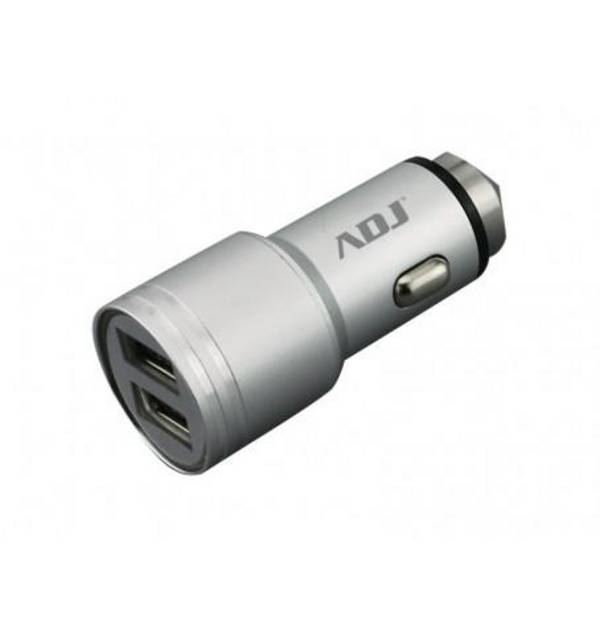 CAR CHARGER 2 PORTE USB 2.4A FULL POWER ADJ SILVER