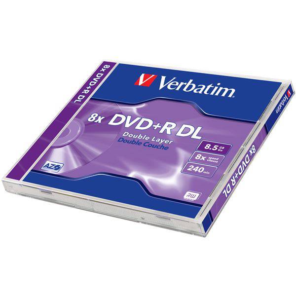 DVD+R DL DOUBLE LAYER VERBATIM 8.5GB 8X 1pz