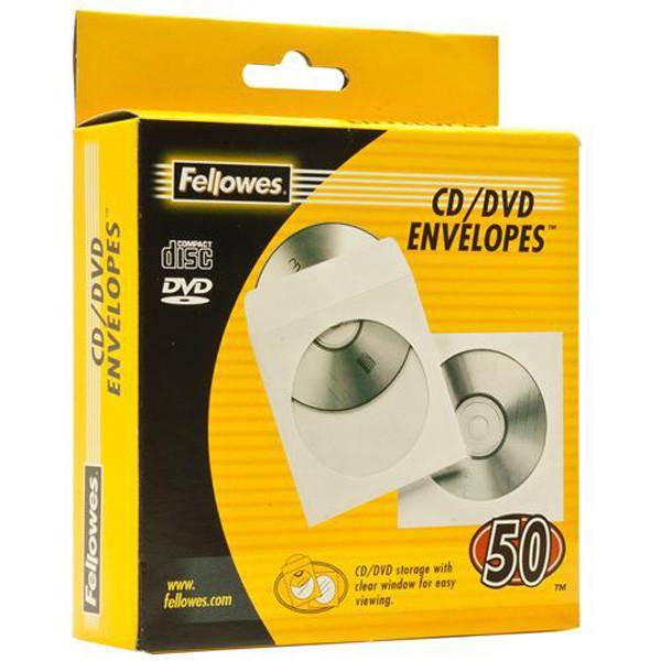 BUSTINE DI PROTEZIONE PER CD/DVD IN CARTA CON FINESTRA TRASPARENTE FELLOWERS 90690
