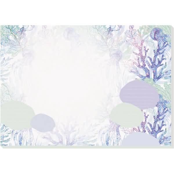 sigel Papier-Schreibunterlage Jolie "Underwater Miracles" A3, 30 Blatt, 80 g/qm, geleimt an der Unterkante & partiell --0