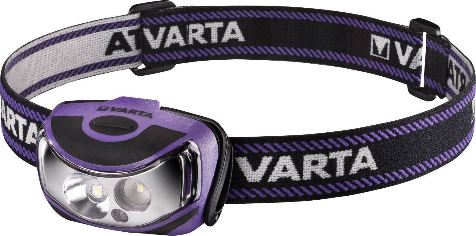 TORCIA LED FRONTALE ORIENTABILE CON FASCIA ELASTICA VARTA OTDOOR SPORTS VIOLA-0