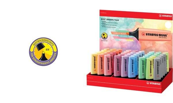 STABILO BOSS ORIGINAL Pastel evidenziatore 45 pz Punta smussata Multicolore-3
