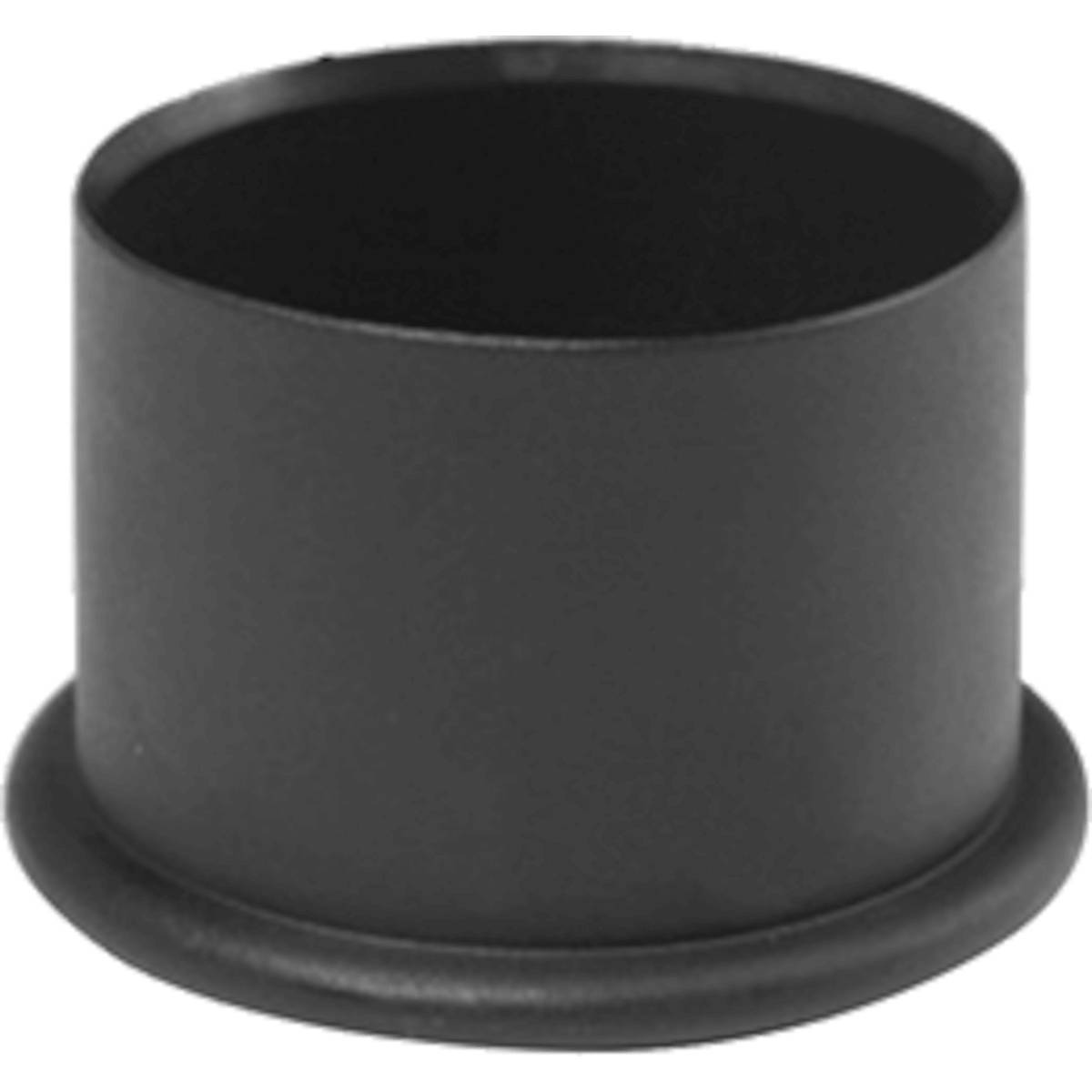 Puntali a tappo neri - tondi in PVC nero.-0