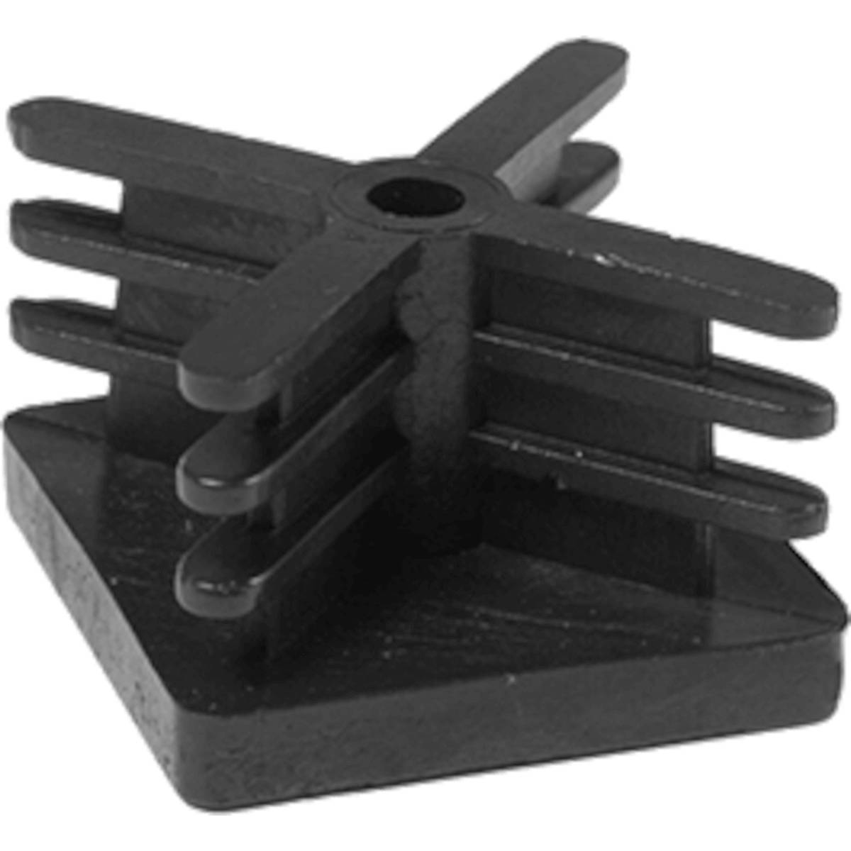Puntali alettati quadri - in PVC neri.-0