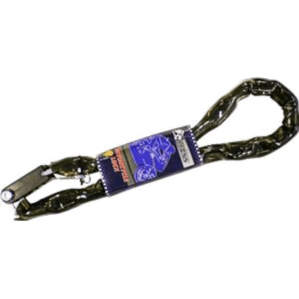 Catena antifurto per bici e moto - Catena in acciaio a maglia quadra ricoperta da guaina in PVC. Con lucchetto e 2 chiav