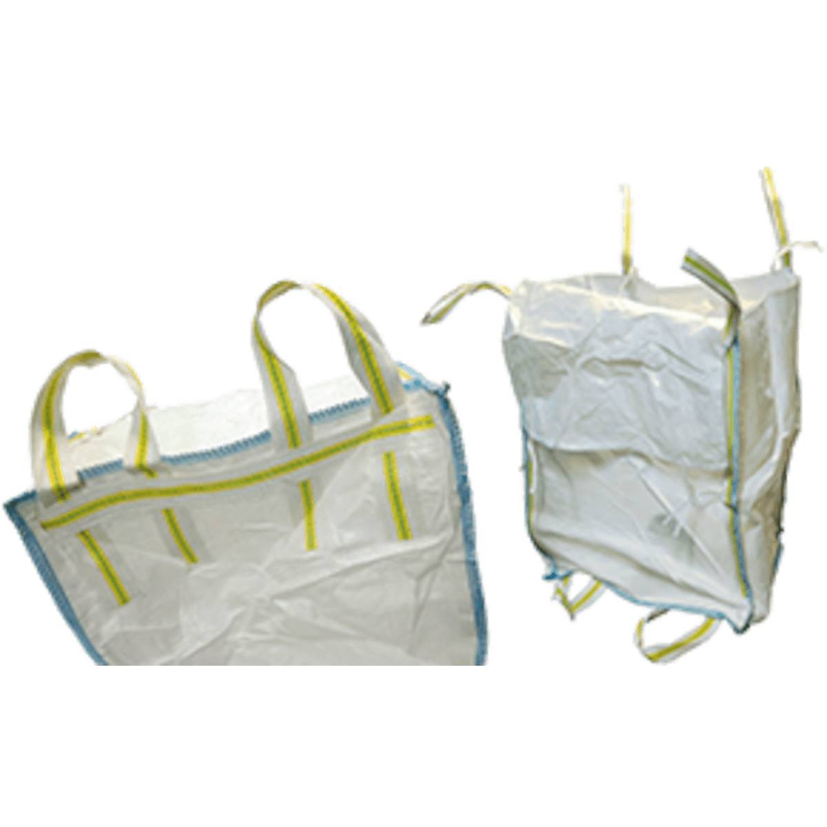 Sacchi BIG-BAG per sabbia e macerie - polipropilene bianco, fondo piatto chiuso-0