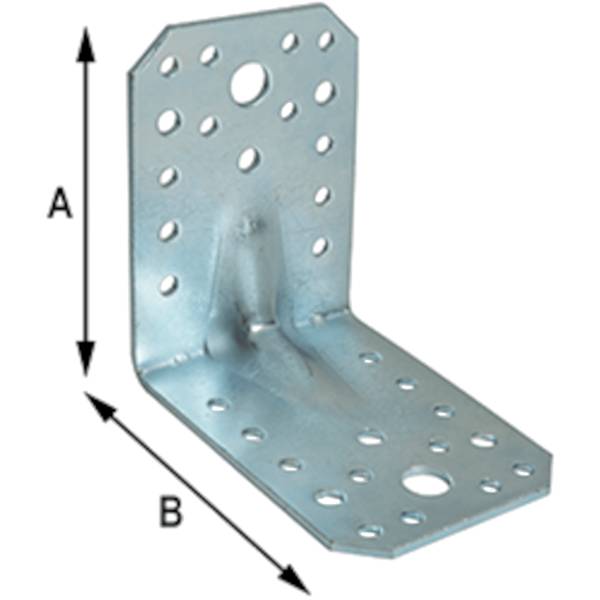 Giunzioni pesanti ad angolo - Fori � mm 5, mm 6 e mm 11. Spessore mm 2,5.
