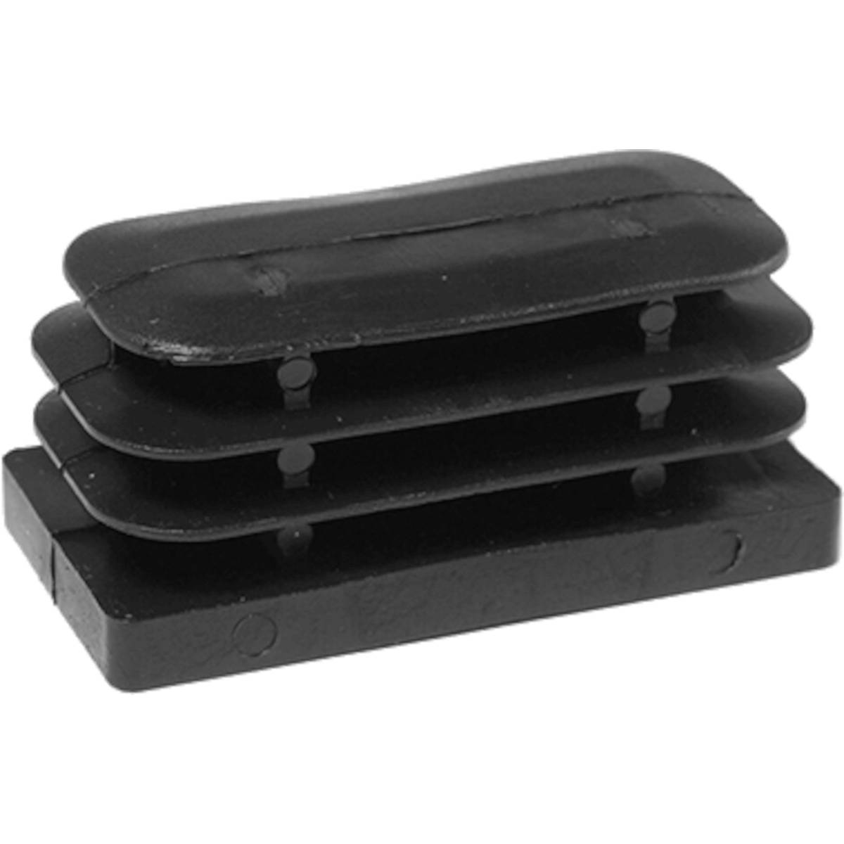 Puntali alettati rettangolari - in PVC nero.-0