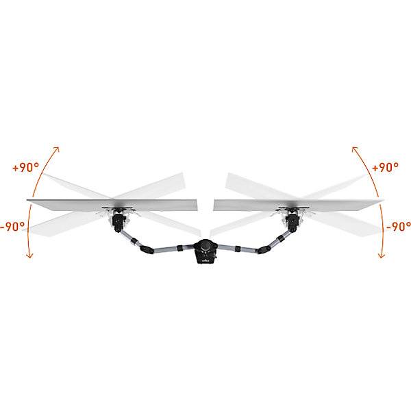 Durable 509523 supporto da tavolo per Tv a schermo piatto 68,6 cm (27") Argento Parete-3