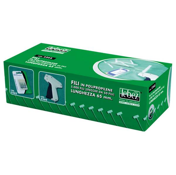 Fili Manuali di Sicurezza Lebez - 40 mm - 5264 (Trasparente Conf. 1000)