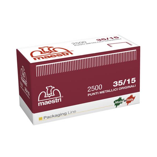 CF2500PUNTI 35/15 RAMATI 35/15 RAMATI PUNTI SCATOLA/STAPLES BOX 2.500 PCS BLUE LINE