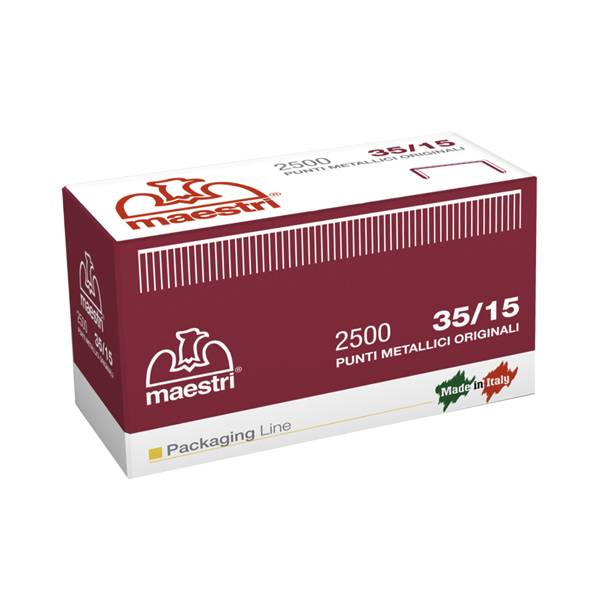 CF2500PUNTI 35/15 RAMATI 35/15 RAMATI PUNTI SCATOLA/STAPLES BOX 2.500 PCS BLUE LINE-0