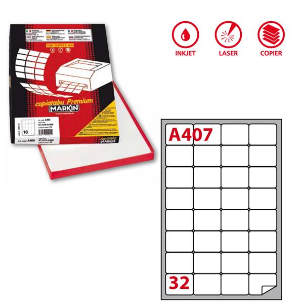 Markin 210A407 etichetta per stampante Bianco-0