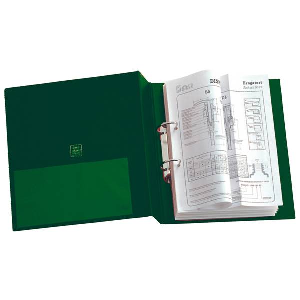 Raccoglitore Stelvio Sei Rota - A4 - 2 Anelli Tondi 25 mm - Dorso 3 cm - 35254205 (Verde)-0