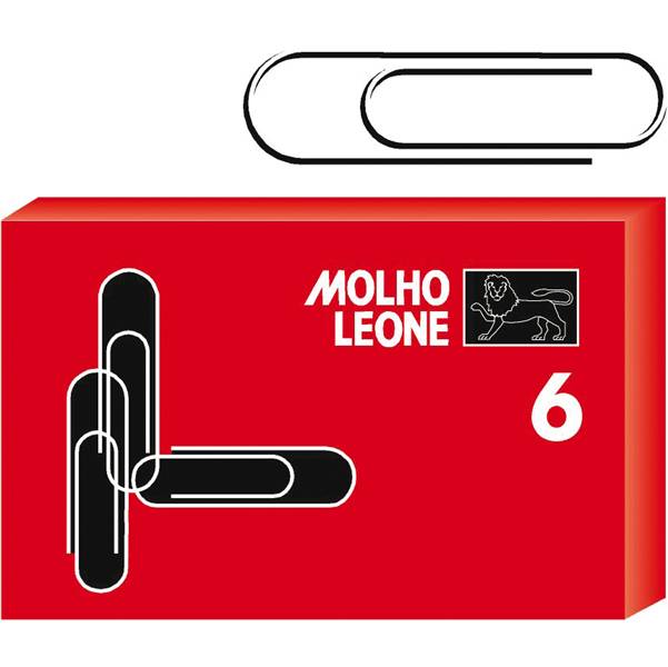 Fermagli Zincati Molho Leone - Punte Rotonde - n. 6 - 57 mm - 21106 (Zinco Brillante Conf. 100)-0