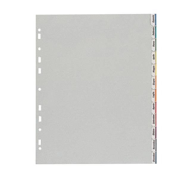 Intercalare in PPL Personalizzabile Favorit - A4 - 12 Tasti - 400006688 (Grigio)-0