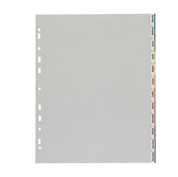 Intercalare in PPL Personalizzabile Favorit - A4 - 12 Tasti - 400006688 (Grigio)