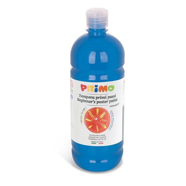 Tempera Brillante Primi Passi Primo Morocolor - 1000 ml - 204BR1000501 (Cyan)-0