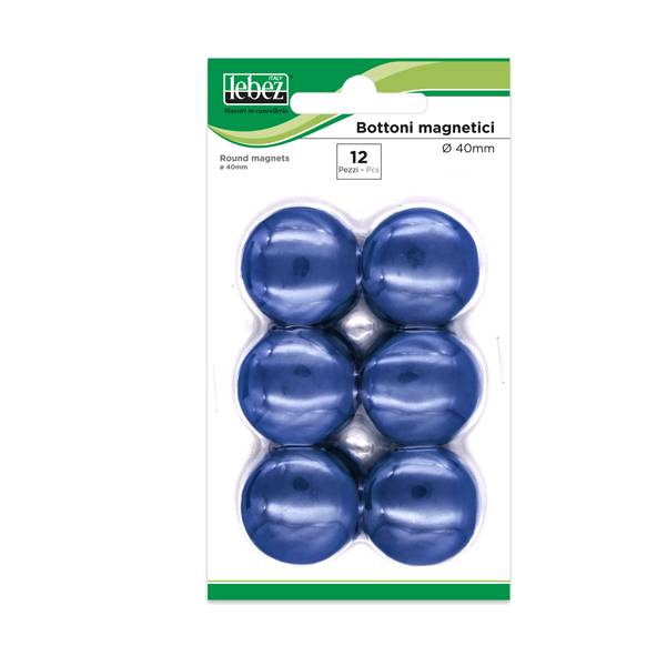 Magneti per Lavagne Lebez - 40 mm - MR-40-BL (Blu Conf. 12)-0