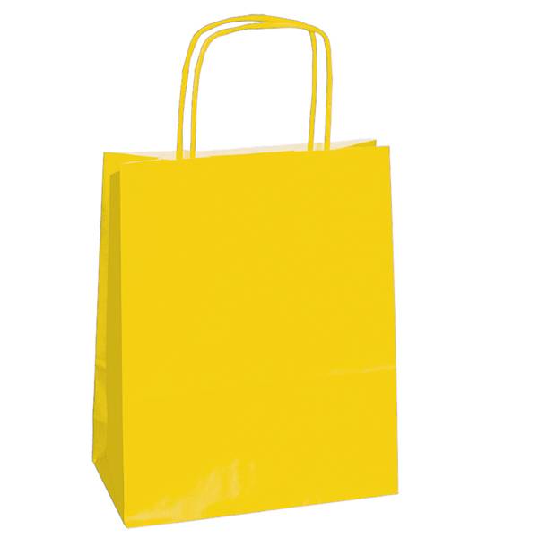 Shopper in Carta Mainetti Bags - 14x9x20 cm - 079801 (Giallo Conf. 25)-0