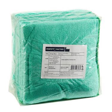 Panno in microfibra coll. ultrega - cm. 40x40 - conf. 10 pezzi - verde