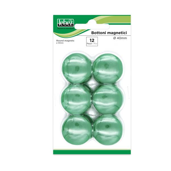 Magneti per Lavagne Lebez - 40 mm - MR-40-V (Verde Conf. 12)-0