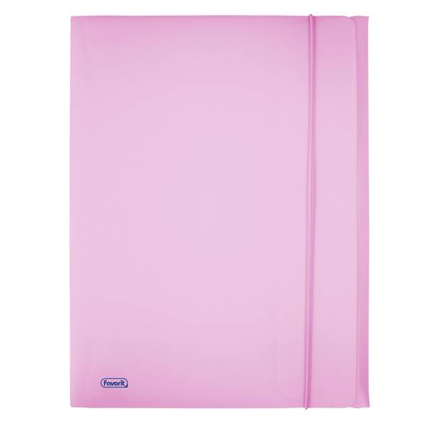 Cartella 3 Lembi con Elastico in PPL Pastel Favorit - 24x33 cm - 400116602 (Glicine)-0