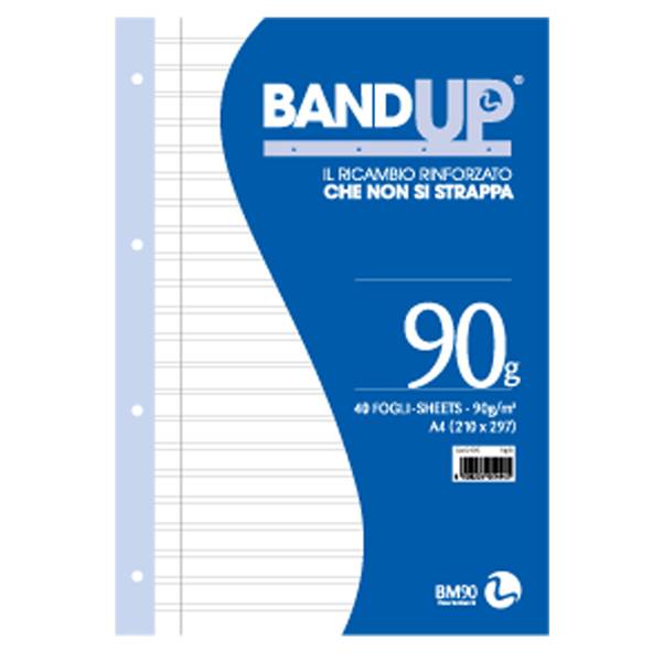 Ricambi Rinforzati per Quaderni Band Up BM - A4 - Righe Terza Elementare con Margini - 0105494-0