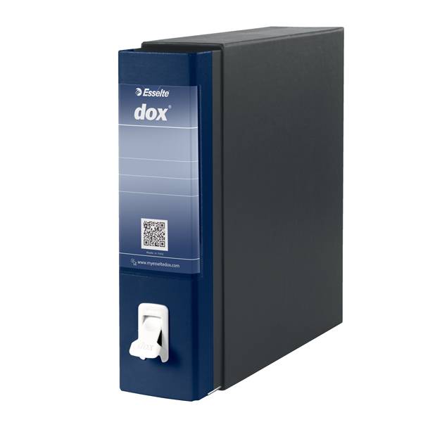 Registratore Dox 1 Rexel - con Custodia - Commerciale - Dorso 8 - 23x29,7 cm - D26104 (Blu)-0