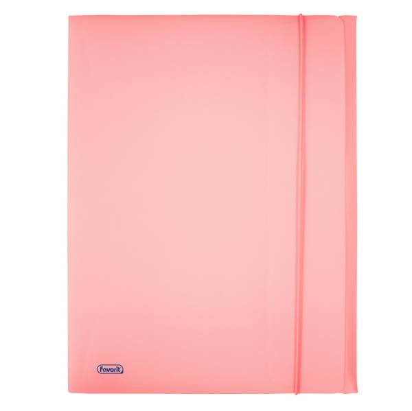 Cartella 3 Lembi con Elastico in PPL Pastel Favorit - 24x33 cm - 400116603 (Cipria)