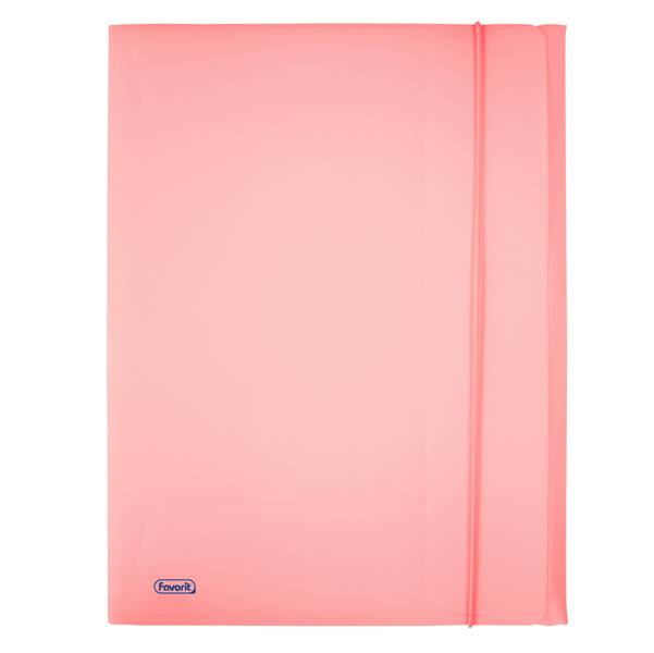 Cartella 3 Lembi con Elastico in PPL Pastel Favorit - 24x33 cm - 400116603 (Cipria)-0