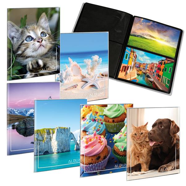 Album 80 foto 13,5x19 flessibile cm 22x28,5 ass.6 sogg.-0