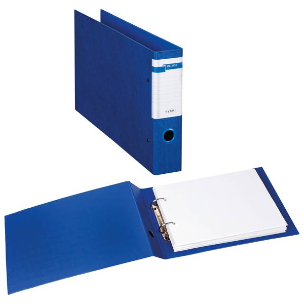 Raccoglitore Stelvio F - 2 anelli a D 40 mm - dorso 6 cm - 30x22 cm (album) - blu - Sei Rota-0