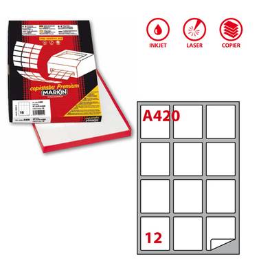Markin 210A420 etichetta autoadesiva Bianco 1200 pz